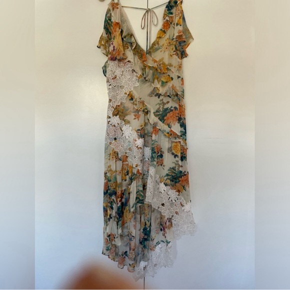 ANTHROPOLOGIE “V-NECK RUFFLE LACE SLIP DRESS *NWT $258.00 *SIZE 14 - Picture 5 of 12